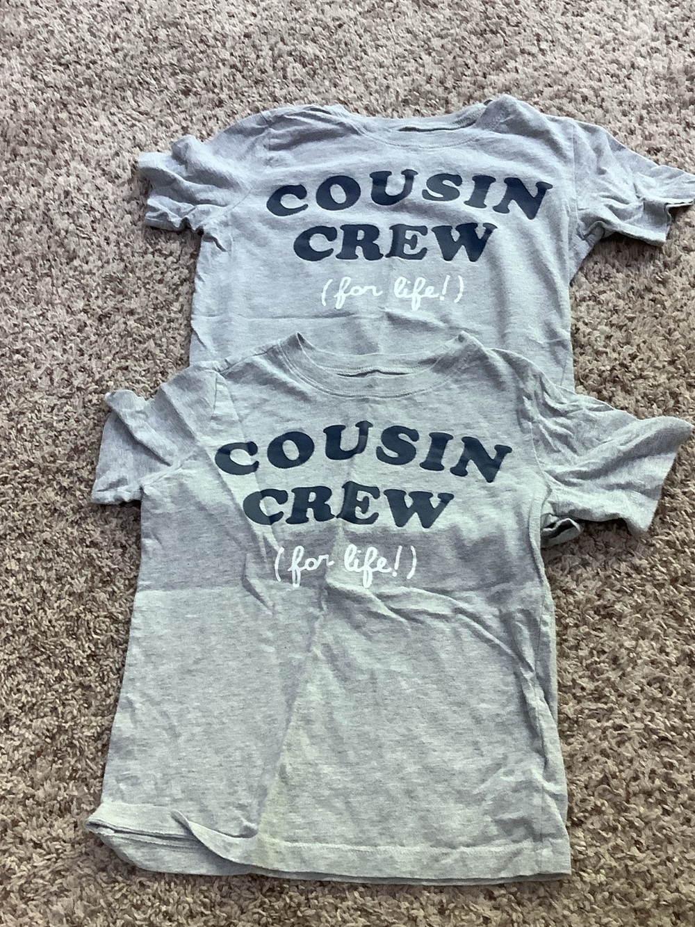 Cousin crew tshirts size 6 and 8